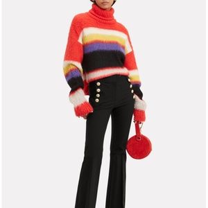 Diane Von Furstenberg  Chunky Turtleneck Striped Sweater